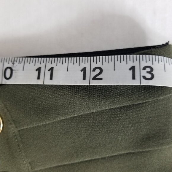 ZARA Size M High Waist Sailor Gold Button Front Pants Stretch Pullon Legging - Picture 10 of 12